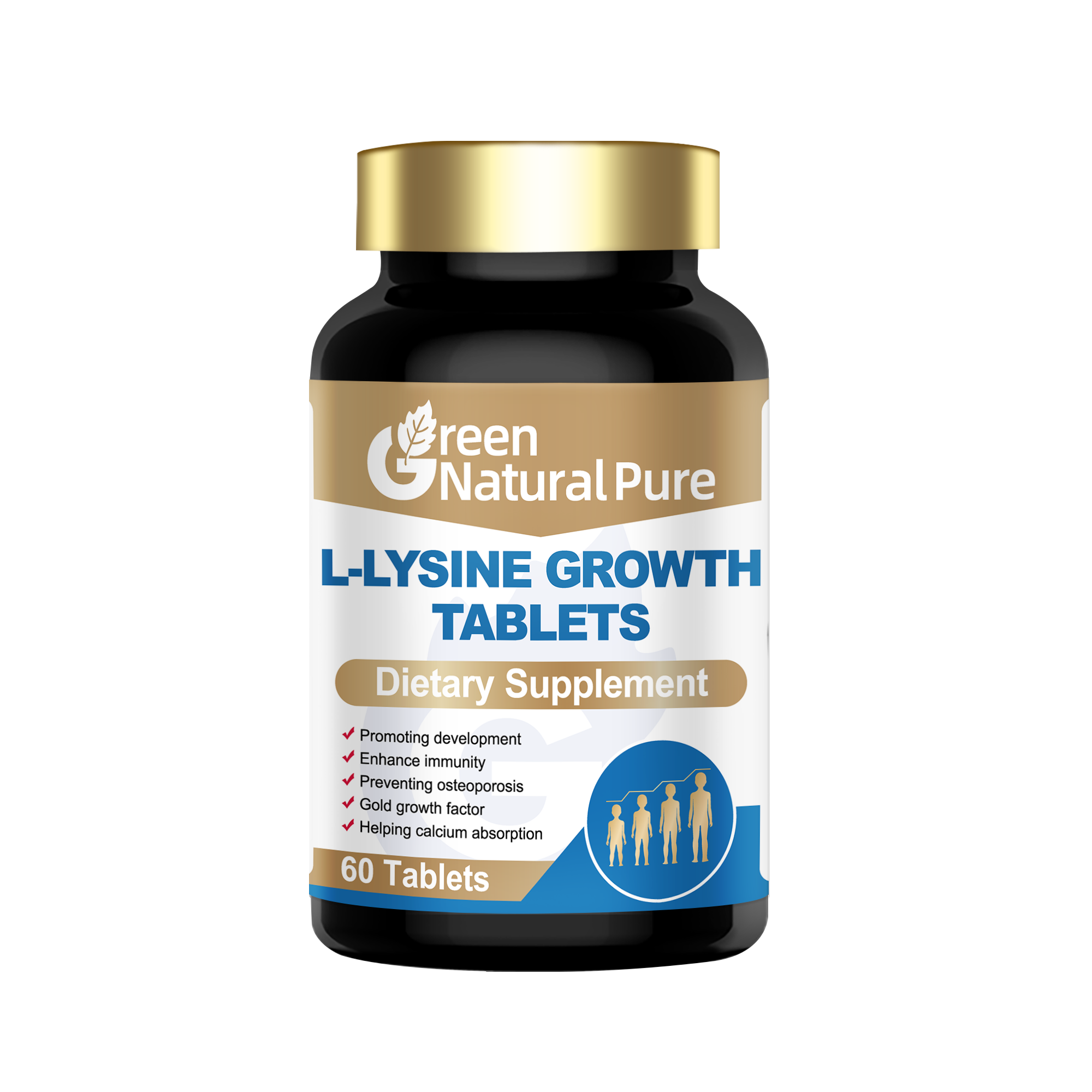 Green Natural Pure L-Lysine Growth tablet